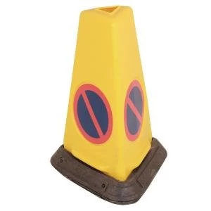 Image of Yellow No Waiting Sand-Weighted Warning Cone JAD081-120-254