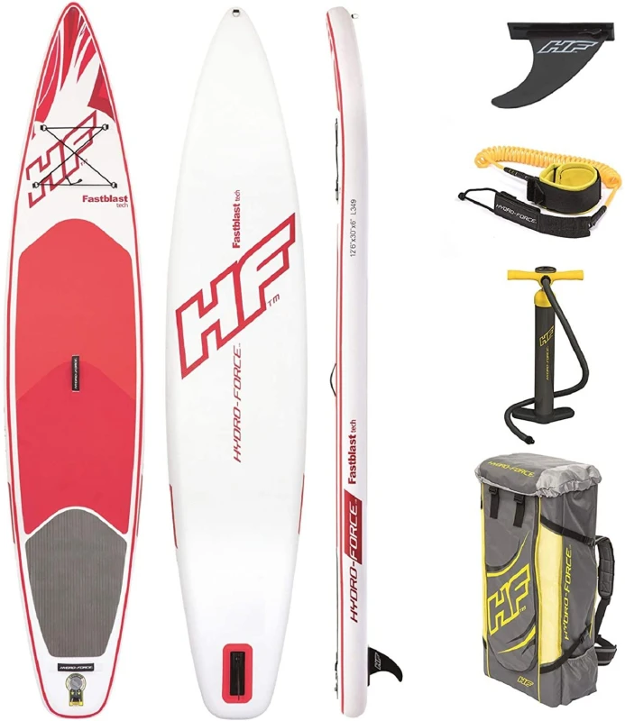 Image of Bestway Hydro Force Fastblast Tech SUP Stand Up Paddleboard Set Red 12ft 6" Multi unisex