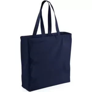 Image of Westford Mill Classic Canvas Tote Bag (One Size) (French Navy)