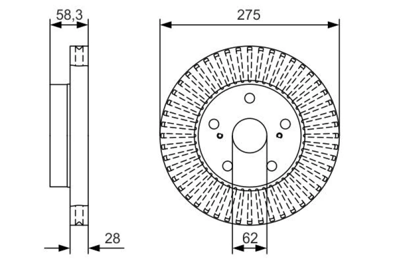 Image of Bosch 0 986 479 A97 Brake disc Vented, Oiled Brake Disc (82)