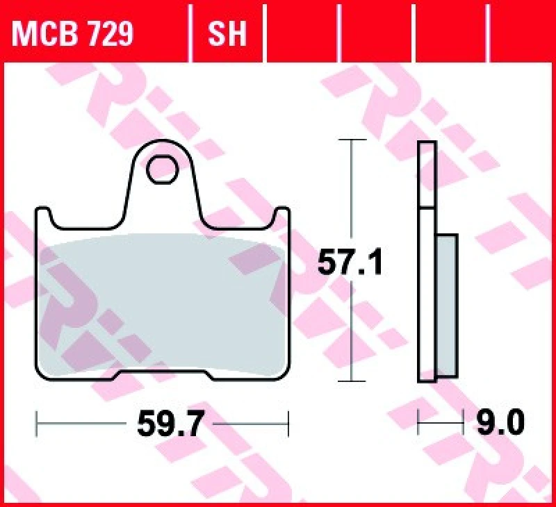 Image of TRW Lucas Brake pad MCB729