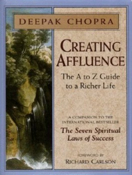 Image of Creating Affluence by Deepak Chopra Hardback