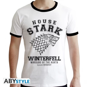 Image of Game Of Thrones - House Stark Men' Small T-Shirt - White