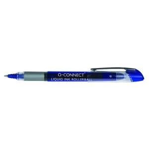 Image of Q-Connect Liquid Ink Rollerball Pen Fine Blue Pack of 10 KF50140