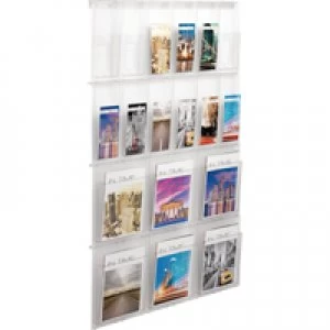 image of Placativ Helit Placativ Wall Display 18 Pockets Clear H6812302