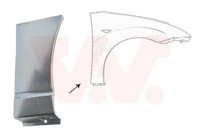 Image of VAN WEZEL Wing fender VAN WEZEL 1858156