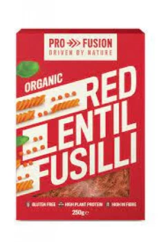 image of Profusion Gluten Free Organic Red Lentil Fusilli - 250g (Case of 12)