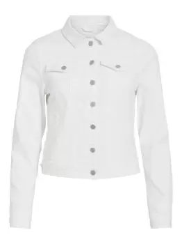 image of VILA Pocket Denim Jacket Women White