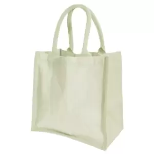 image of Westford Mill Printers Midi Jute Bag (14 Litres) (One Size) (Natural)