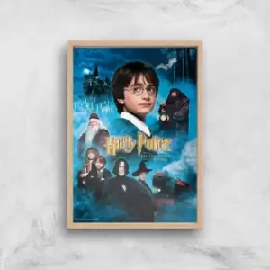 image of Harry Potter and the Philosopher's Stone Giclee Art Print - A2 - Wooden Frame