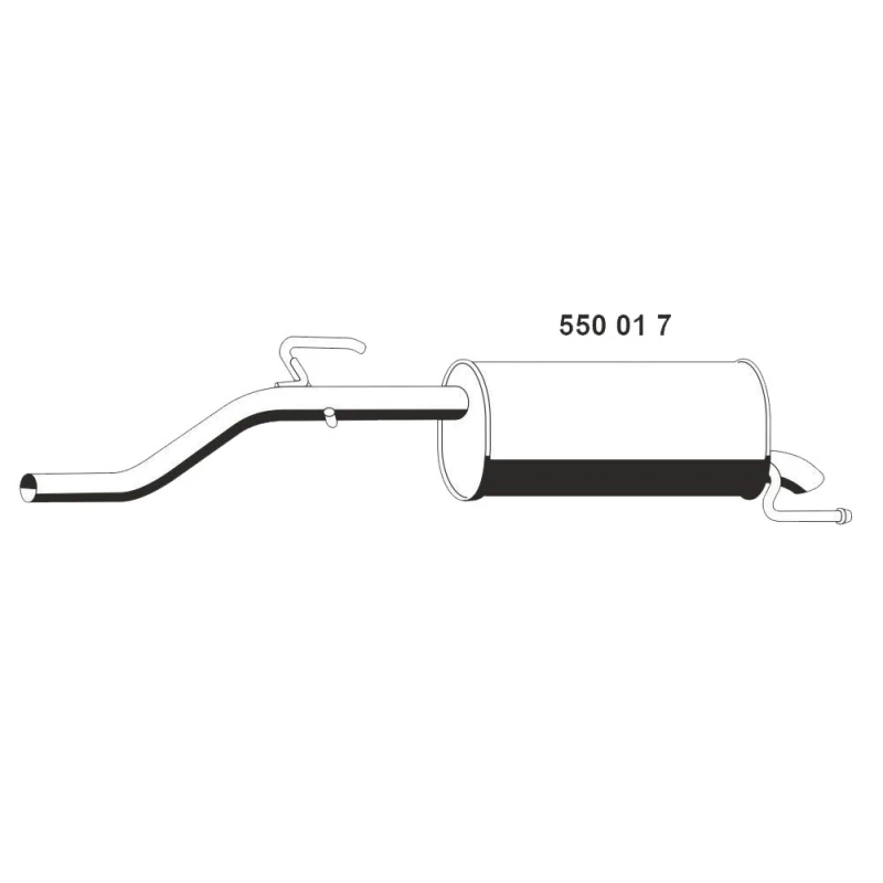 Image of ERNST 550017 Rear silencer End Silencer (3437)