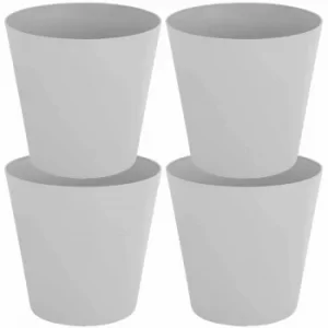 image of Wham Studio 30cm Round Planter Set of 4, Grey