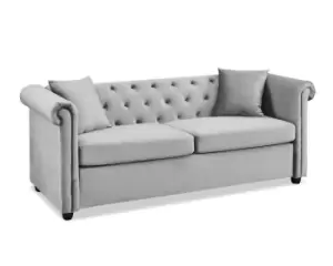 image of Ascot Chesterfield 3 Seater Velvet Sofa