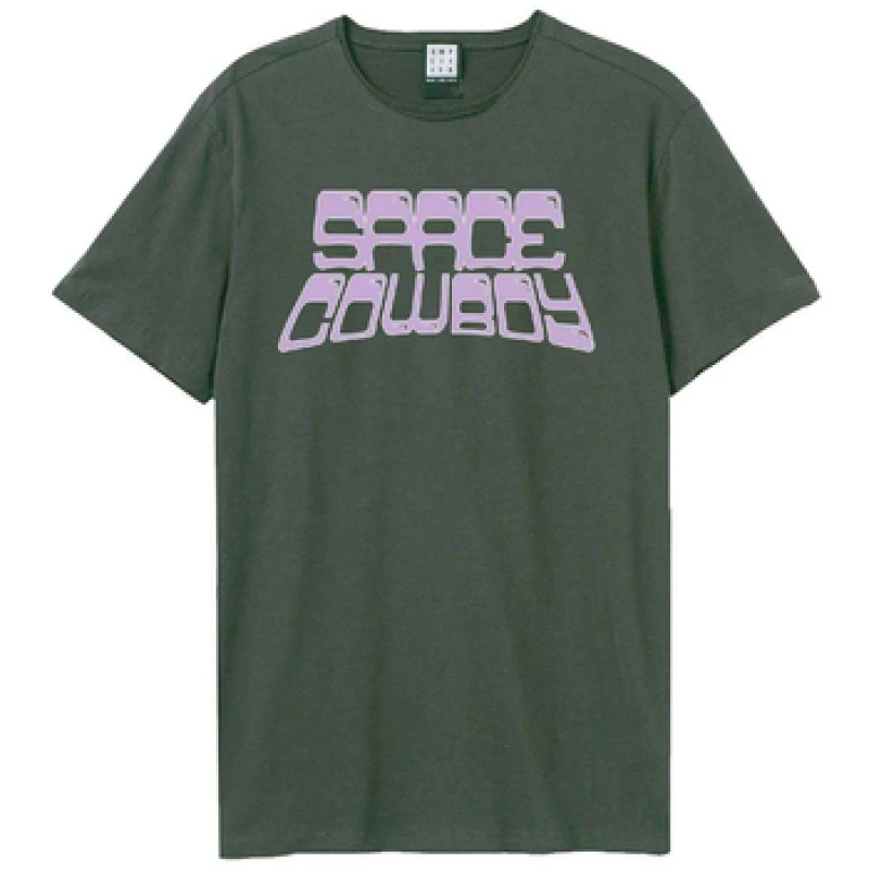 Image of Amplified Mens Space Cowboy Jamiroquai T-Shirt in Charcoal Size: XS Charcoal Male XS