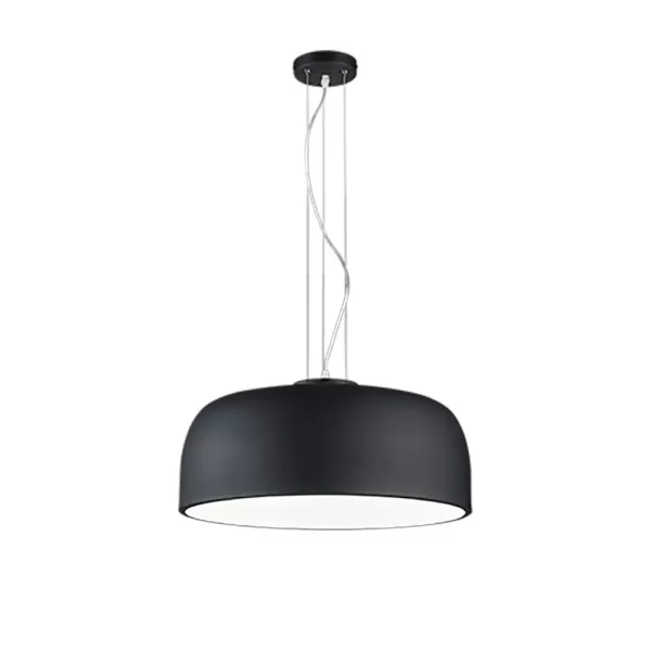 image of Baron Modern 4 Light Cylindrical Pendant Ceiling Light Black Matt