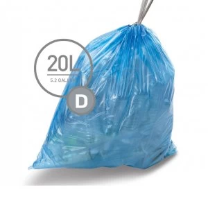Image of Simplehuman 20L Size D Bin Liners - Pack of 20