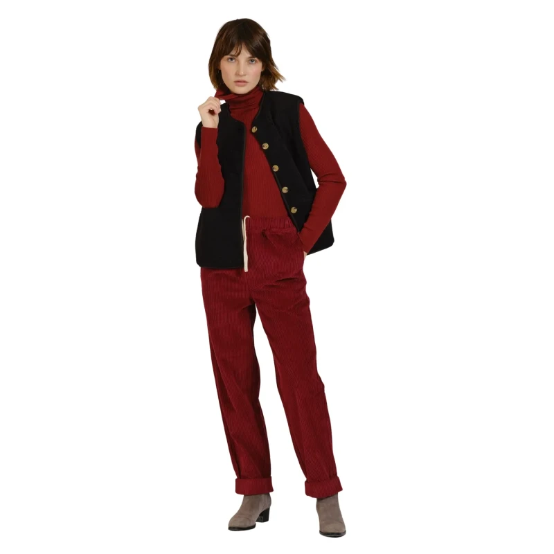 Image of F.A.M. Paris Sleeveless jacket For Her F.A.M. Paris Vita Noir Female XS