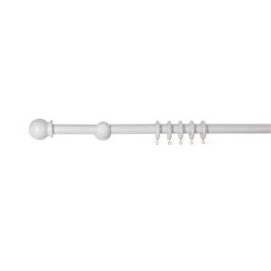 Image of Colours White Fixed length Curtain pole L300 cm