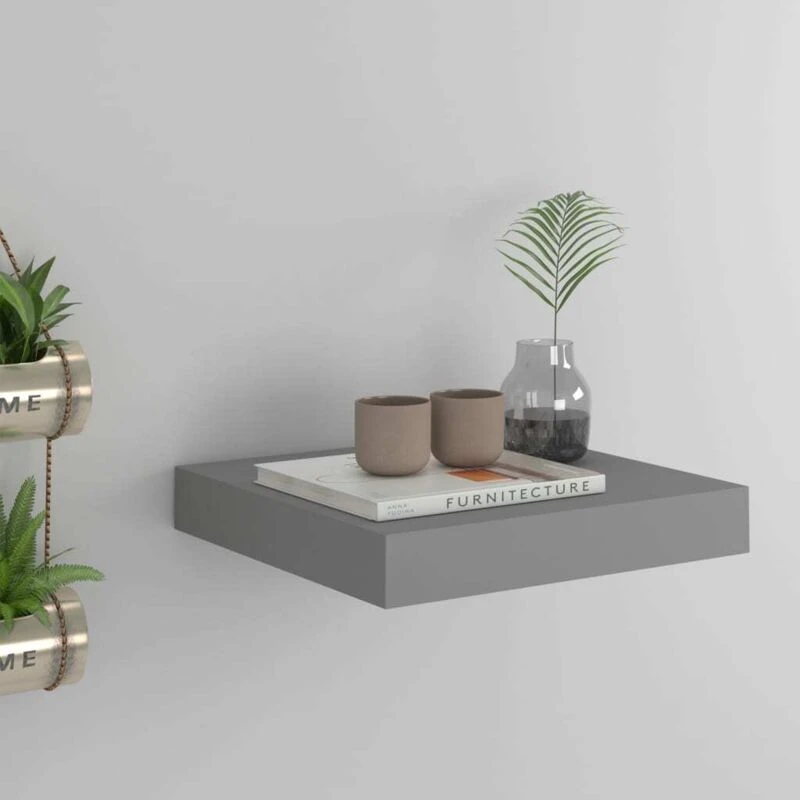 Image of VIDAXL Vidaxl - Floating Wall Shelf Grey 23x23.5x3.8cm mdf 8720286074756