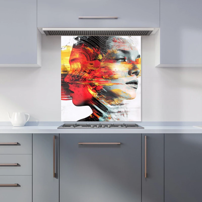 Image of Designer Kitchen Splashbacks Calista Vale: 00004 Kitchen Splashback Size: 600mm x 750mm Multicolor Unisex 600mm x 750mm
