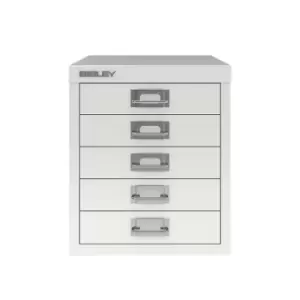 Image of Bisley 5 Drawer Cabinet, Traffic White
