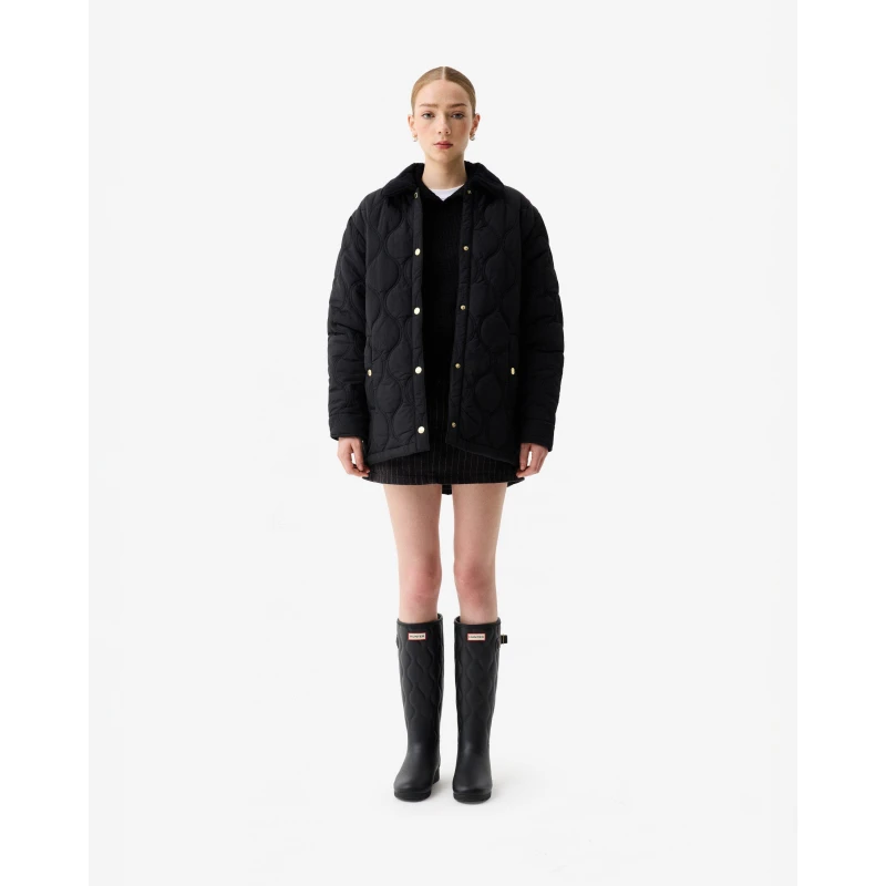 Image of Hunter Womens Witton Quilted Jacket Black female 8 (XS)