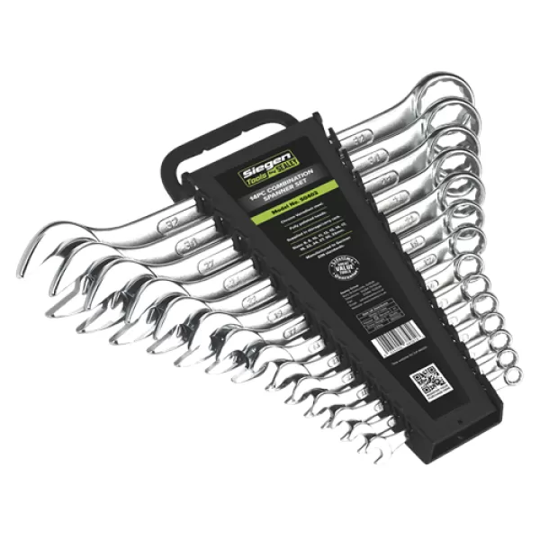 Image of Genuine SEALEY S0402 Combination Spanner Set 14pc Metric