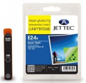 Image of Epson T2421 Black Remanufactured Ink Cartridge by JetTec E24B
