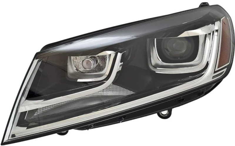 Image of HELLA 1EL 011 937-451 Headlights LED, without control unit for dynamic bending light (AFS), Left, with motor for headlamp levelling, Bi-Xenon Headlig
