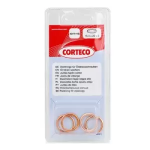 CORTECO Oil Drain Plug Gasket 407711S Oil Drain Plug Seal,Drain Plug Gasket BMW,OPEL,RENAULT,1 Schragheck (F20),Vivaro A Kastenwagen (X83)