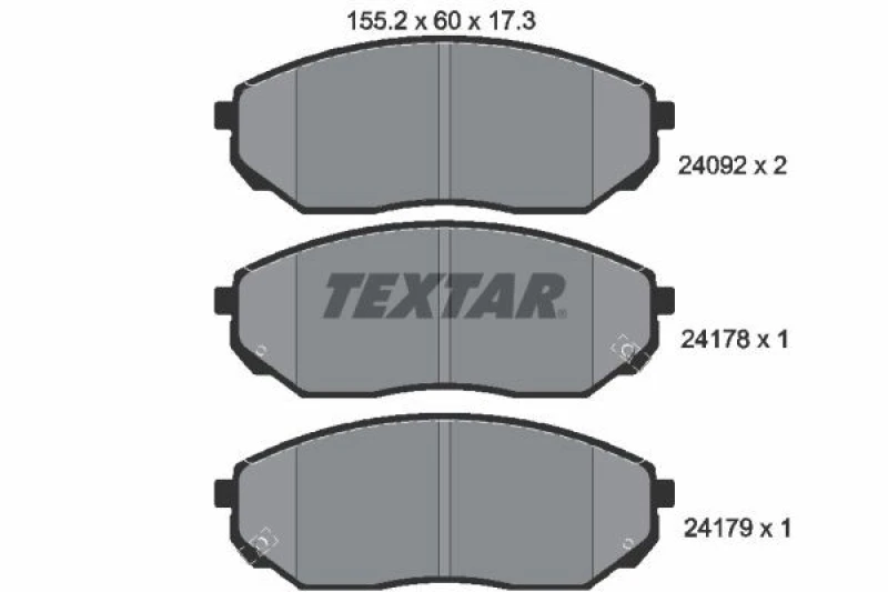 Image of Brake pad set TEXTAR 2409201