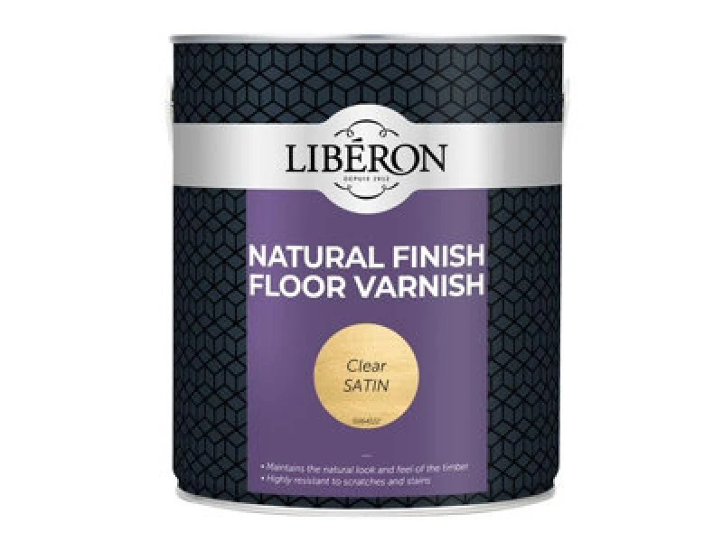 Image of Liberon Natural Finish Floor Varnish Clear Satin 2.5 litre Clear
