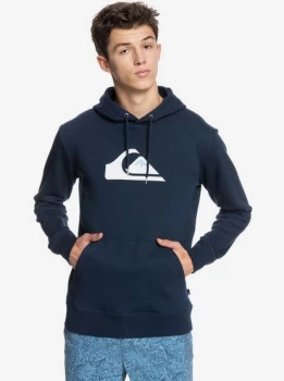 image of Comp Logo - Organic Hoodie For Him - Blue - Quiksilver