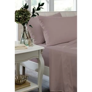Image of Catherine Lansfield Non-Iron Double Fitted Sheet - Heather