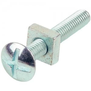 image of Wickes Mushroom Head Roofing Bolt M6x20mm Pack 18