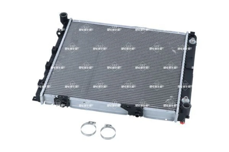 Image of NRF 516573 Engine radiator EASY FIT Brazed cooling fins, Aluminium, with mounting parts Aluminium Radiator,engine cooling (470)