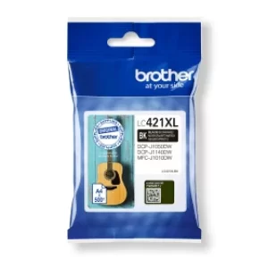 Image of Brother LC421XLBK High Capacity Black Ink Cartridge (Original)