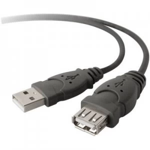 Image of Belkin USB 2.0 Cable [1x USB 2.0 connector A - 1x USB 2.0 port A] 3m Black UL-approved