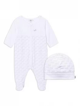 Image of BOSS Baby Babygrow & Hat Set - White, Size Age: 1 Month