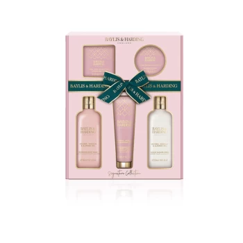 image of Baylis & Harding Jojoba, Vanilla and Almond Oil 5 Piece Gift Set