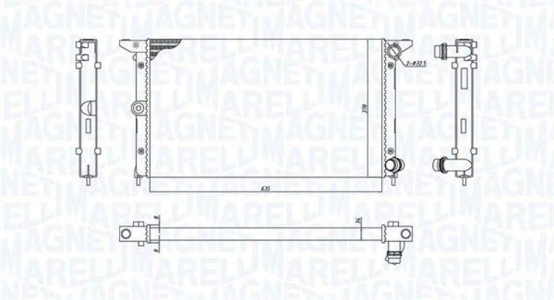 Image of MAGNETI MARELLI Engine radiator MAGNETI MARELLI 350213194900