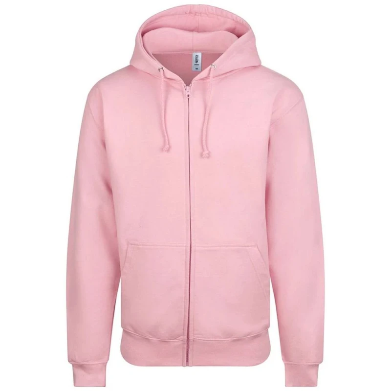 Image of AWDis Mens Full Zip Hoodie in Baby Pink Size: XL Baby Pink Male XL