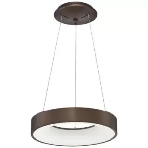 Image of Merano - Bancroft 38cm Integrated LED Pendant Ceiling Light Brushed Coffee Aluminium LED 30W 1950Lm 3000K
