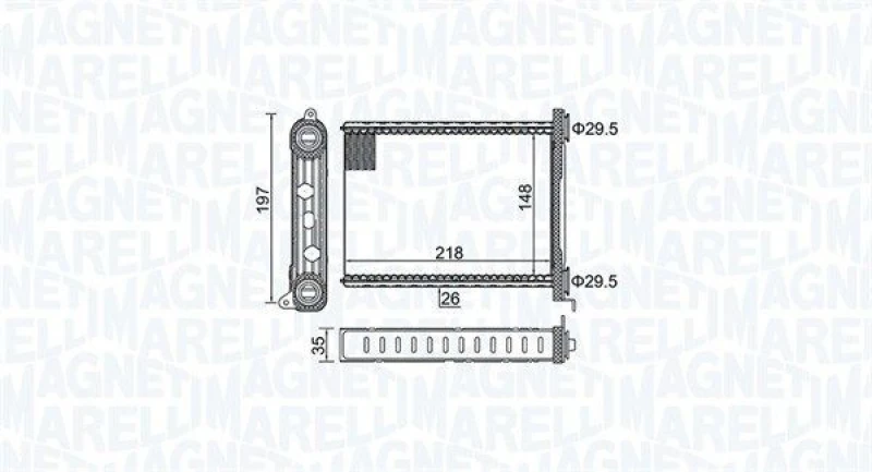 Image of MAGNETI MARELLI Heater matrix MAGNETI MARELLI 350218464000