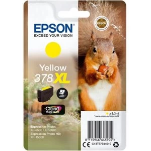 Image of Epson Squirrel 378XL Yellow Ink Cartridge