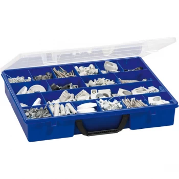 image of VISO 60469 Polypropylene 18 Compartment Organiser Box - Blue