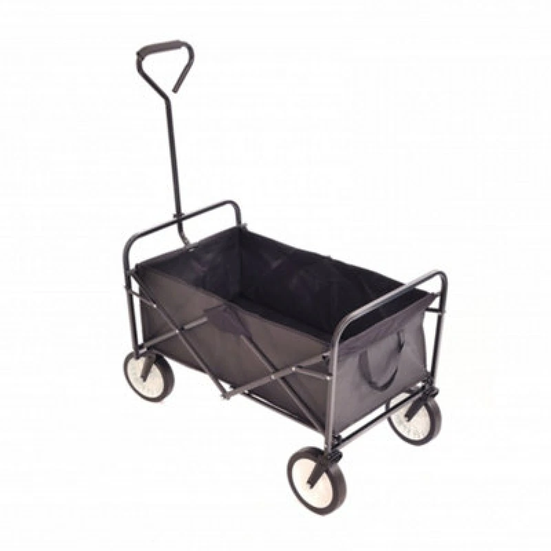 Image of Oypla Heavy Duty Foldable Garden Trolley Cart Black unisex
