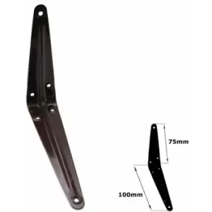 Image of Moderix - Shelf Brackets Brown London Pattern Metal For Shelving Constructions - Size 75x100mm - Pack of 15