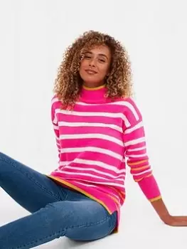 Joe Browns Statement Stripe Jumper -pink, Pink, Size 16, Women