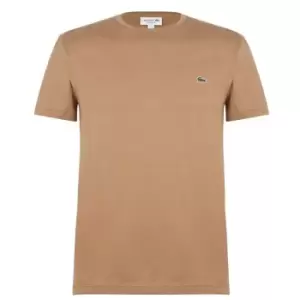 image of Lacoste Logo T Shirt - Brown